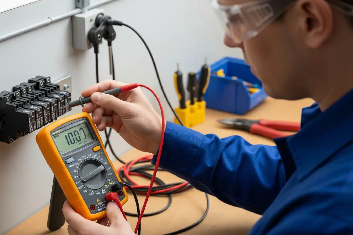 Cara menguji soket relai dengan aman dengan multimeter